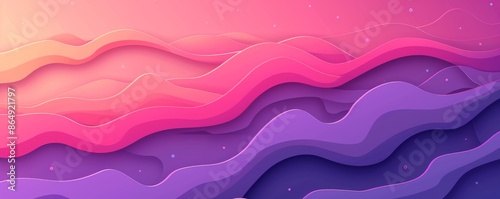 Abstract wavy background with purple and pink gradient hues and soft flowing lines