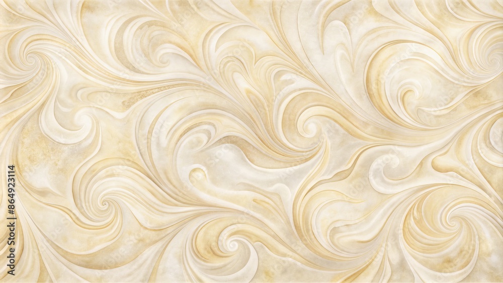 Softly swirled cream texture on a strip of paper in delicate watercolor hues against a clean modern minimalist background. Softly swirled cream texture on a strip of paper in delicate watercolor hues against a clean modern minimalist background.
