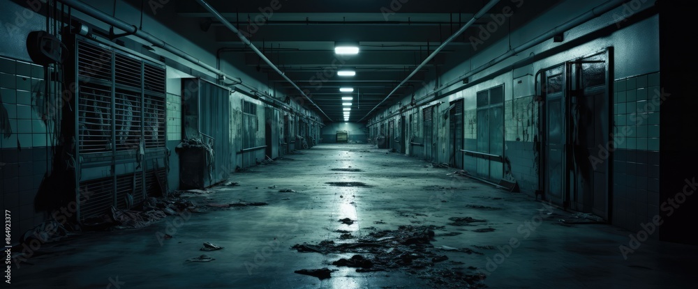 Empty corridor hospital