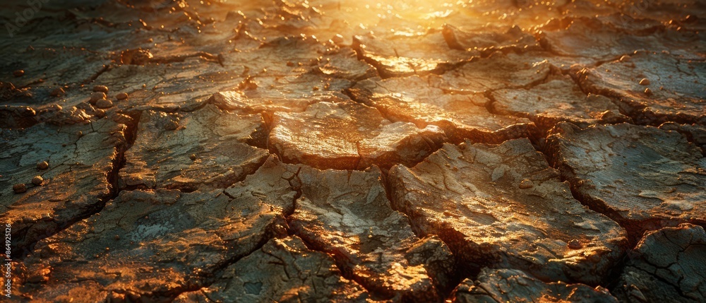 Detailed view of cracks in a dried-out riverbed. Detailed view of cracks in a dried-out riverbed.