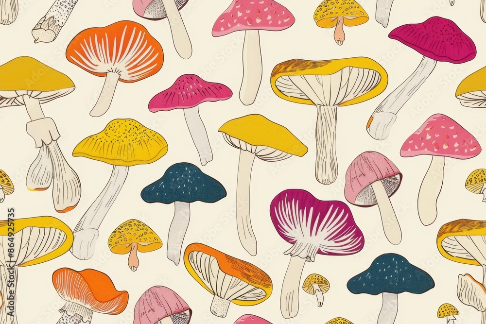 Colorful Mushroom Pattern Colorful Mushroom Pattern