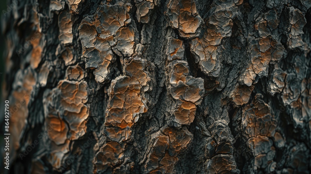 The background features a tree s bark