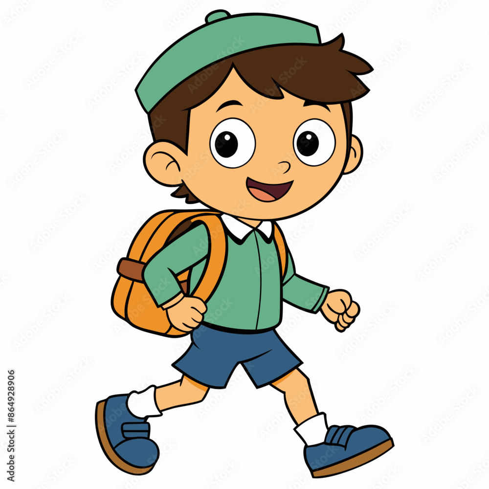 kid-go-to-school-cartoon-vector-icon-illustration kid-go-to-school-cartoon-vector-icon-illustration