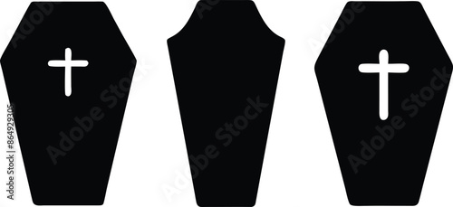 silhouette of a coffin