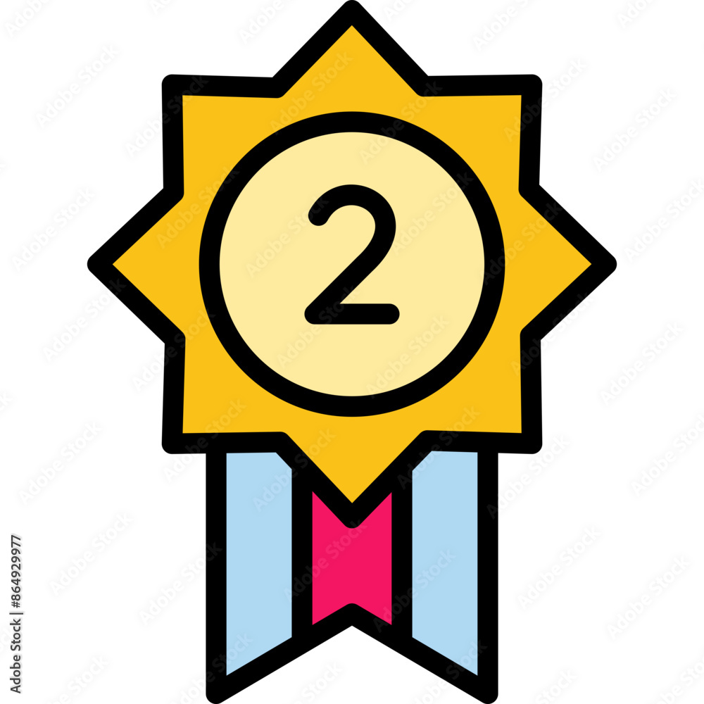 second winner medal icon
