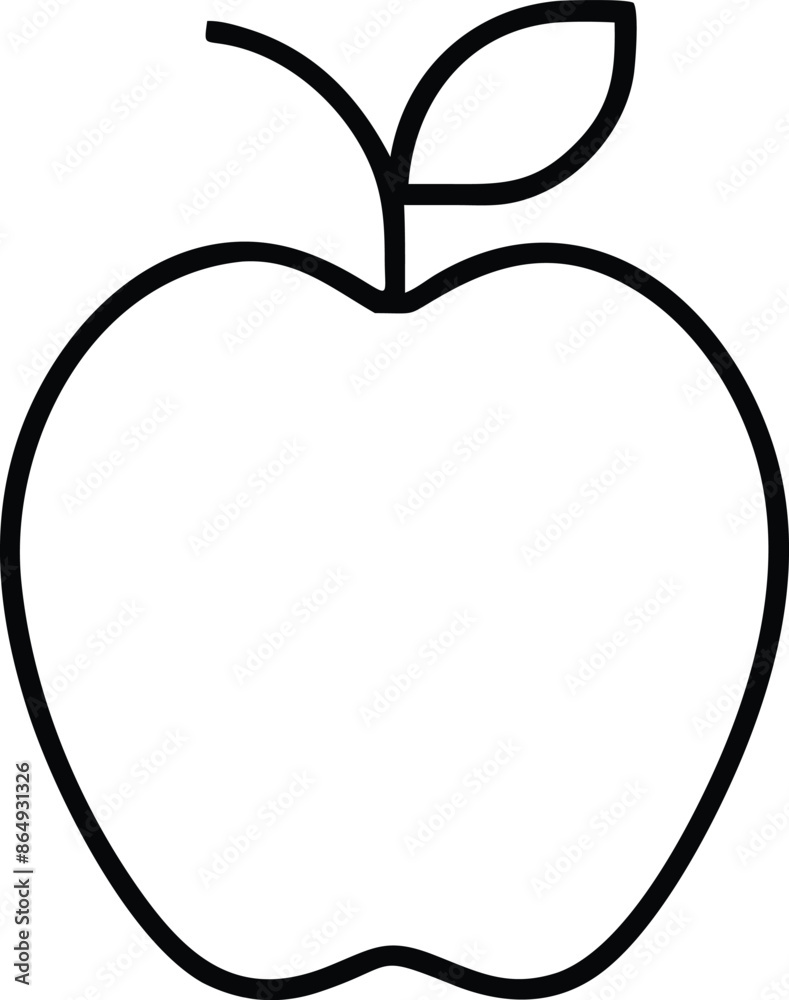 Apple Line Icon. Editable Stroke.
Apple Line Icon. Editable Stroke.