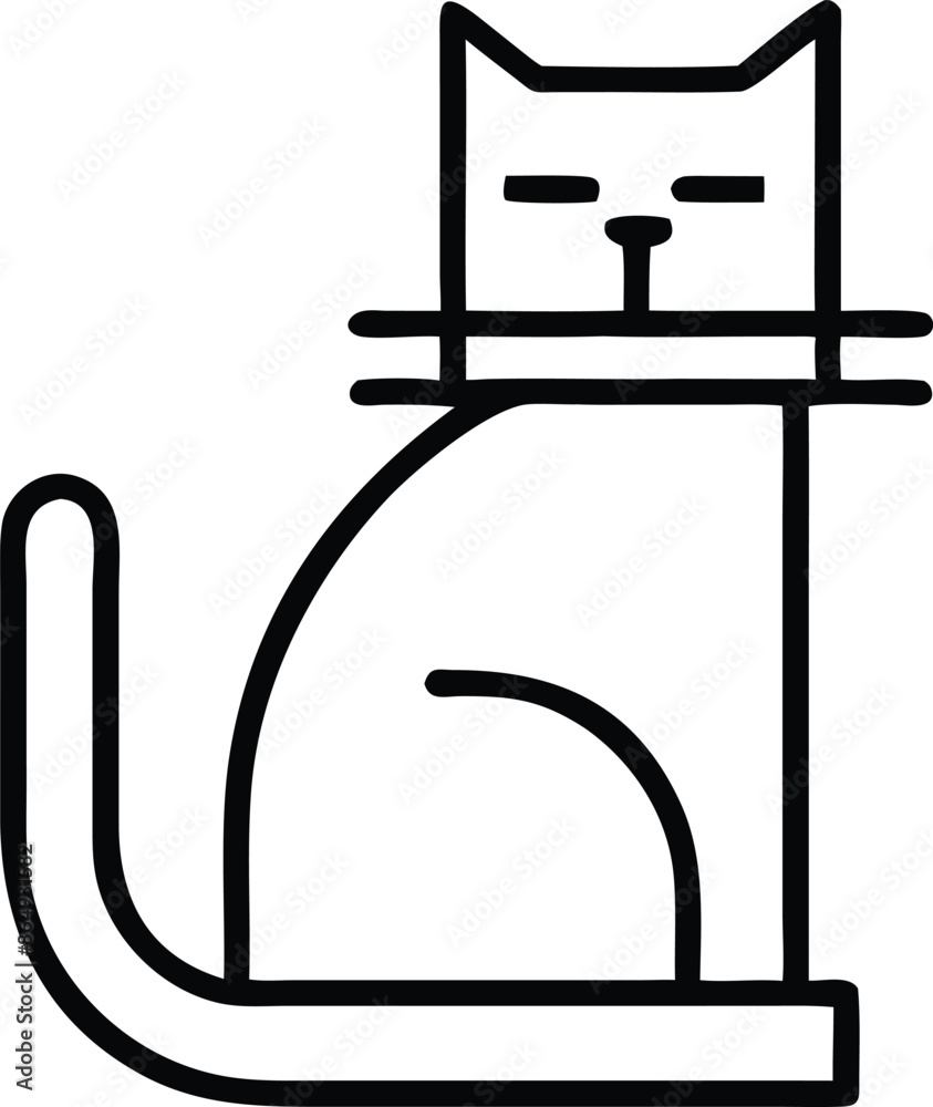 cat Line Icon. Editable Stroke. cat Line Icon. Editable Stroke.