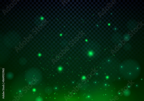 Green Fireflys Or Toxic And Poison Background