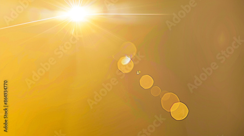 Shining golden light rays b...