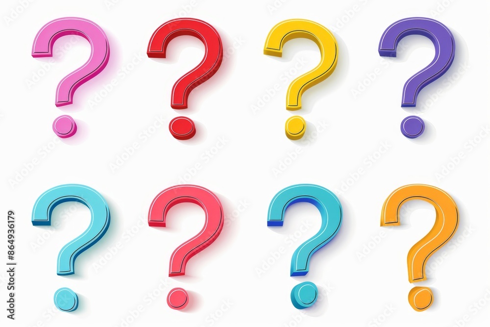 Question mark icon, quiz symbol, interrogation sign, simple rebus silhouette, questions emblem, faq set Question mark icon, quiz symbol, interrogation sign, simple rebus silhouette, questions emblem, faq set