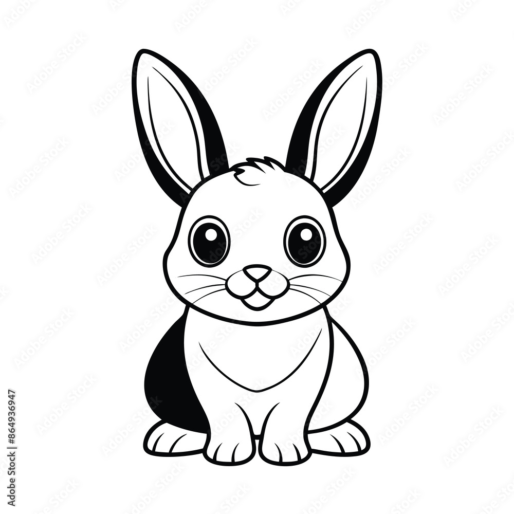 Cartoon Rabbit Sitting Vector Illustration Cartoon Rabbit Sitting Vector Illustration