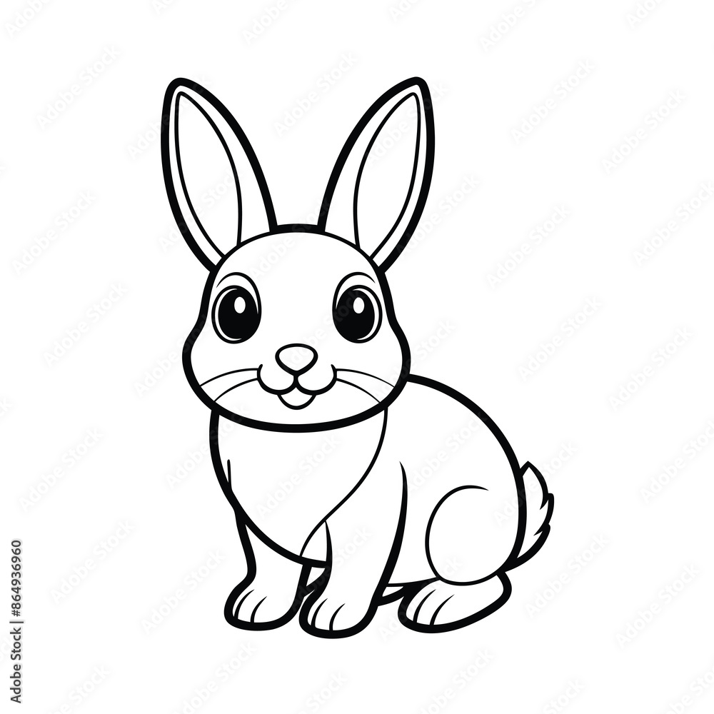 Cartoon Rabbit Sitting Vector Illustration Cartoon Rabbit Sitting Vector Illustration