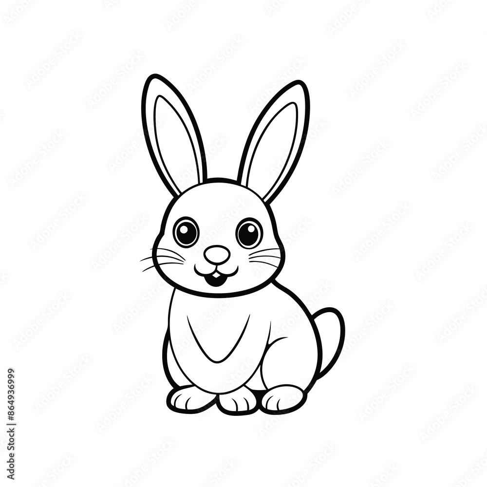 Cartoon Rabbit Sitting Vector Illustration Cartoon Rabbit Sitting Vector Illustration