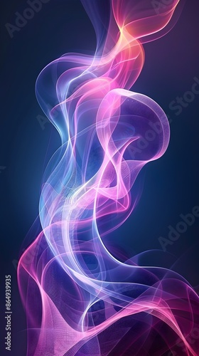 Vibrant Ethereal Abstract Background with Fluid Gradient Waves