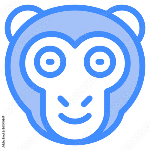 Vector Icon Happy, Monkey, Animal, Wildlife, Pet