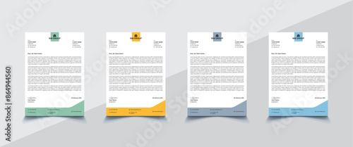 Corporate letterhead template design for all kinds of uses