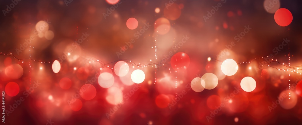 Red bokeh lights on the Merry Christmas background Red bokeh lights on the Merry Christmas background