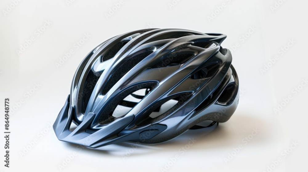 A bike helmet isolated on a white background A bike helmet isolated on a white background