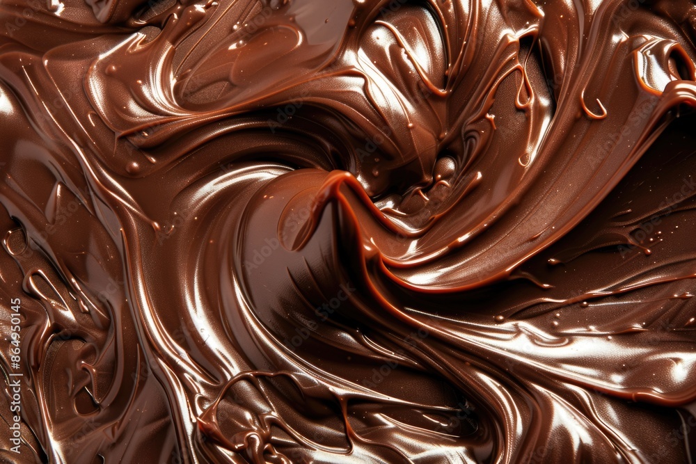 A close-up shot of a delicious-looking chocolate swirl, ideal for use in food or dessert-related contexts A close-up shot of a delicious-looking chocolate swirl, ideal for use in food or dessert-related contexts