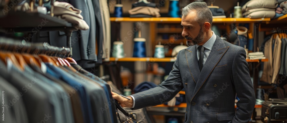 A professional tailor in a suit A professional tailor in a suit
