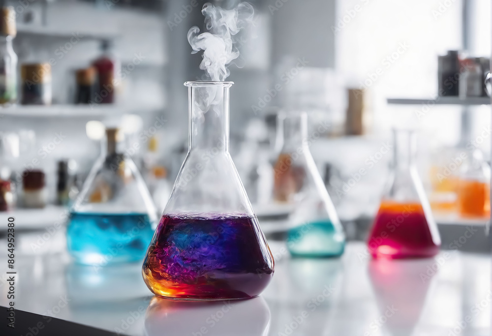 Interior of clean modern white medical or chemical laboratory background. Horizontal template for a poster, webpage or leaflet. Generative AI content Interior of clean modern white medical or chemical laboratory background. Horizontal template for a poster, webpage or leaflet. Generative AI content