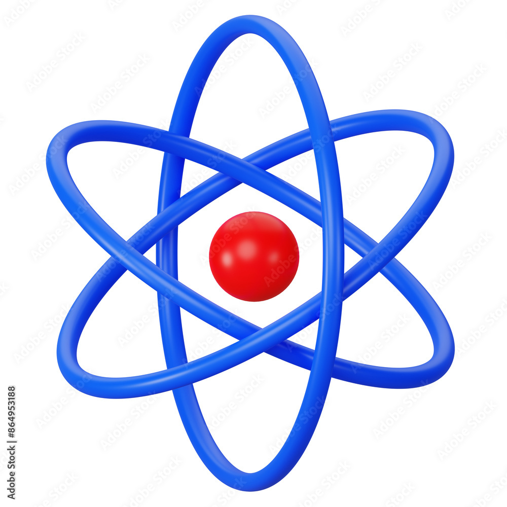 PNG 3D atom, element illustration, transparent background PNG 3D atom, element illustration, transparent background