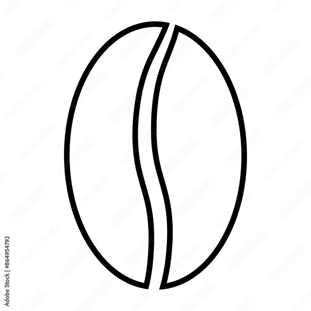 Line Coffe Bean Icon, Simple Icon Vector Design, best used for presentation, application, web and banner Line Coffe Bean Icon, Simple Icon Vector Design, best used for presentation, application, web and banner