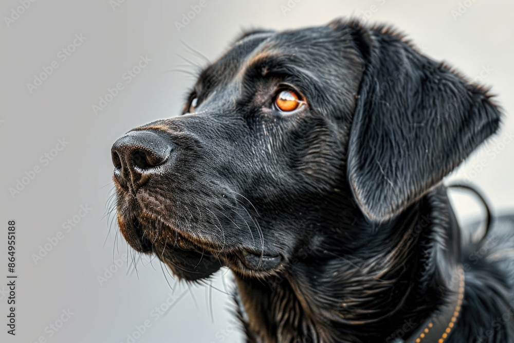 A close-up photo of a dog wearing a collar A close-up photo of a dog wearing a collar