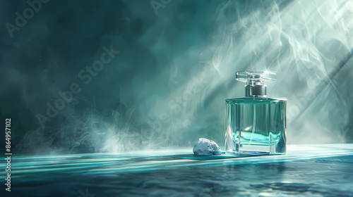 Elegant glass perfume bottle