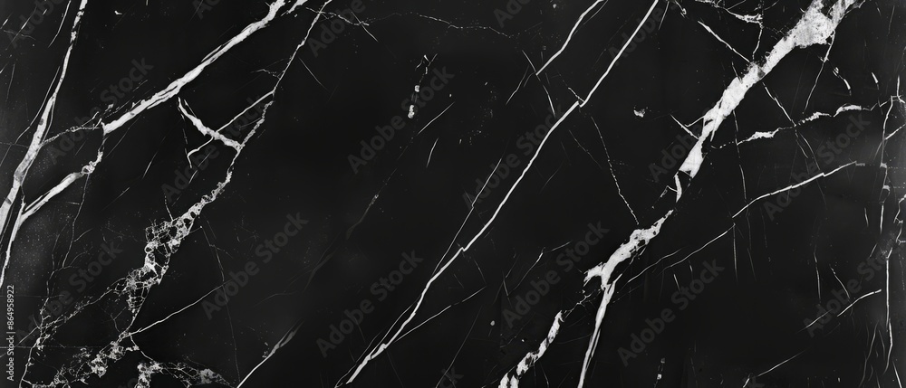 Panoramic close-up, high detail scan of Nero Marquina marble material, Generative AI Panoramic close-up, high detail scan of Nero Marquina marble material, Generative AI