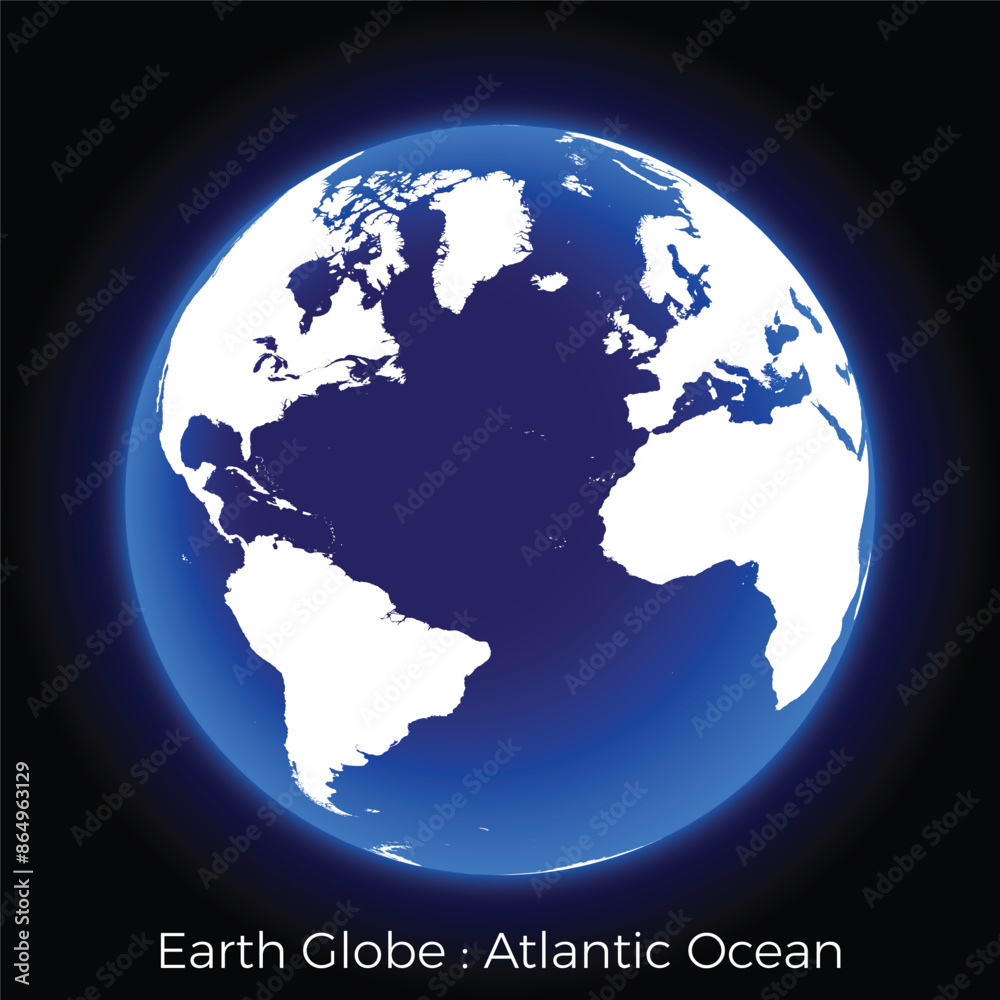 Fototapeta premium Earth Globe by Continent