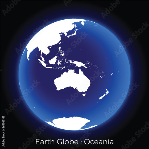 Earth Globe by Continent