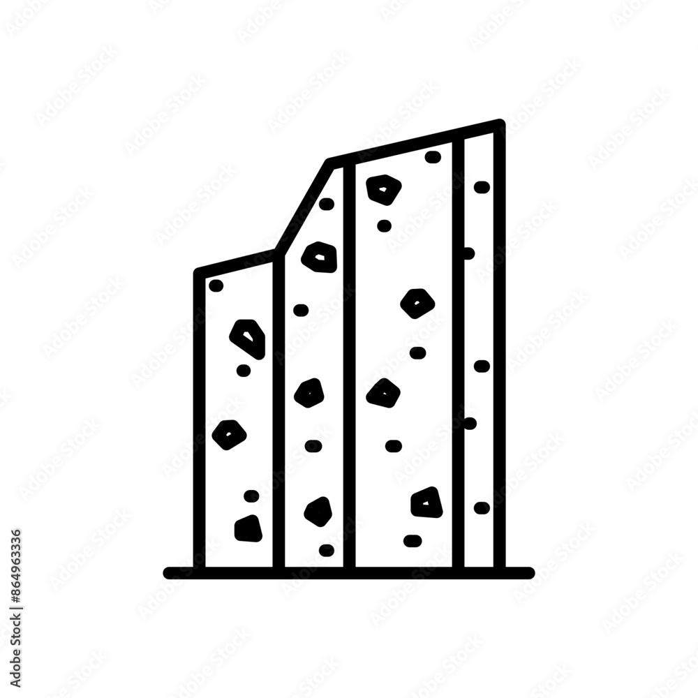 climbing wall icon vector in line style climbing wall icon vector in line style