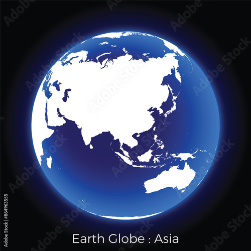 Earth Globe by Continent