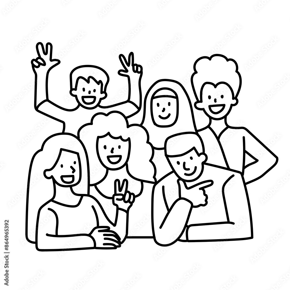 Png diverse team of people doodle, transparent background Png diverse team of people doodle, transparent background