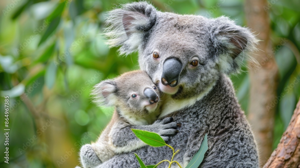 Fototapeta premium Koalas in Their Natural Habitat 