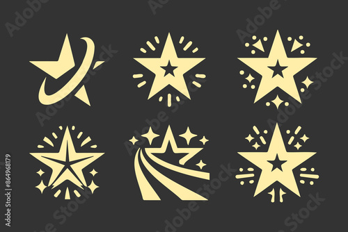 unique collection of hand drawn stars