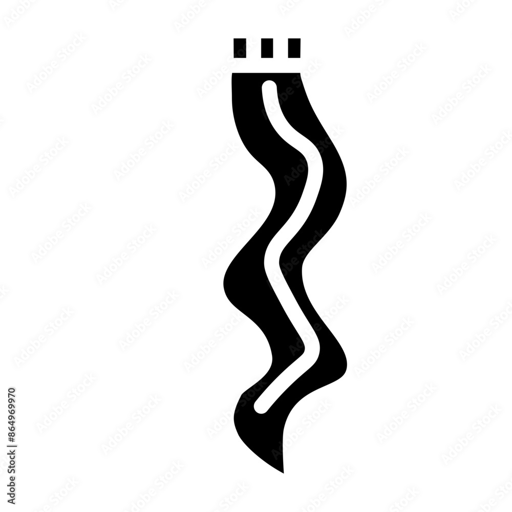Hair Extensions Vector Glyph Icon Design Hair Extensions Vector Glyph Icon Design