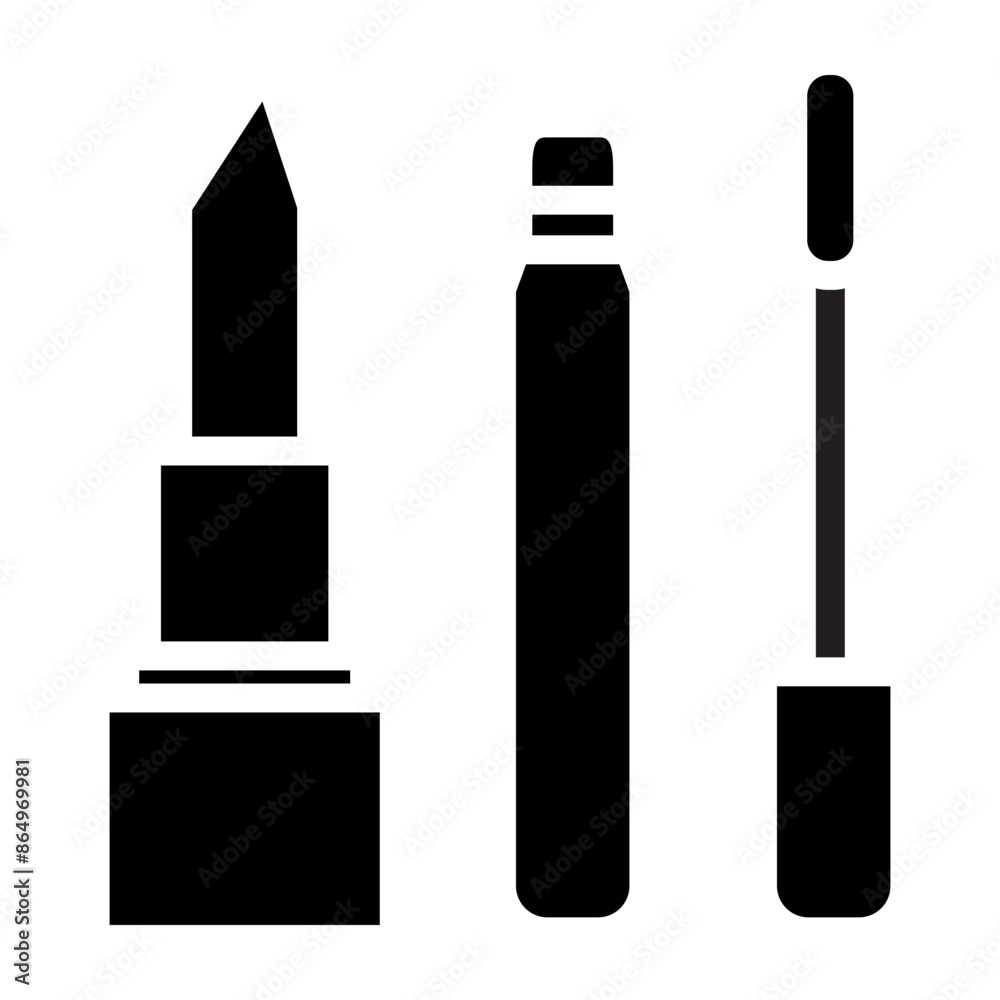 Lipstick and Lip Gloss Choices Vector Glyph Icon Design Lipstick and Lip Gloss Choices Vector Glyph Icon Design