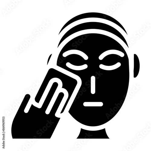 Makeup Removal Methods Vector Glyph Icon Design
