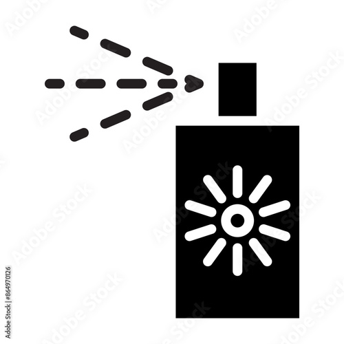 Sunless Tanning Vector Glyph Icon Design