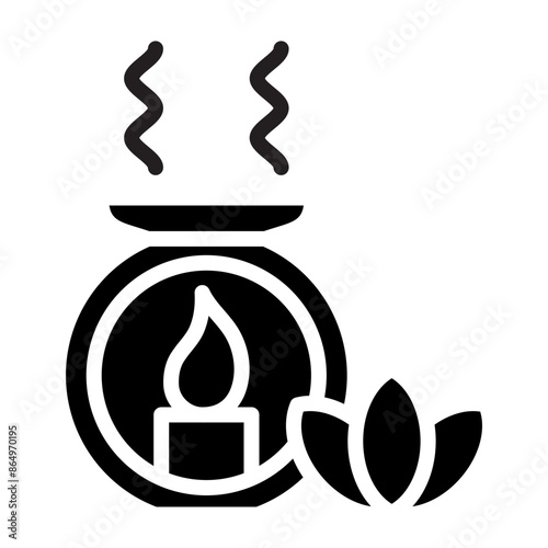 Aromatherapy Vector Glyph Icon Design