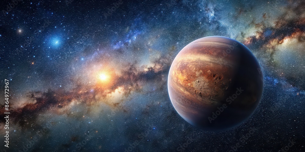 Distant exoplanet view of Milky Way galaxy, space, astronomy, galaxy, universe, stars, cosmic, exploration, science Distant exoplanet view of Milky Way galaxy, space, astronomy, galaxy, universe, stars, cosmic, exploration, science