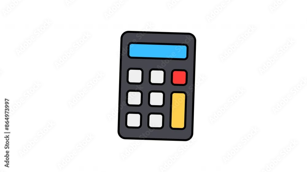 Animated calculator filled line icon on transparent background, school and education animation, 4k video motion graphic with alpha channel, use for web design, mobile apps, ui design Animated calculator filled line icon on transparent background, school and education animation, 4k video motion graphic with alpha channel, use for web design, mobile apps, ui design