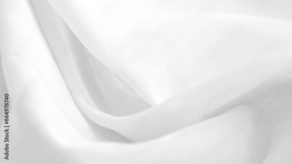 Obraz premium minimalistic white fabric background tulle.