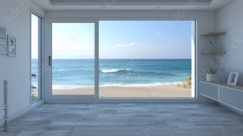 A modern living room with m...