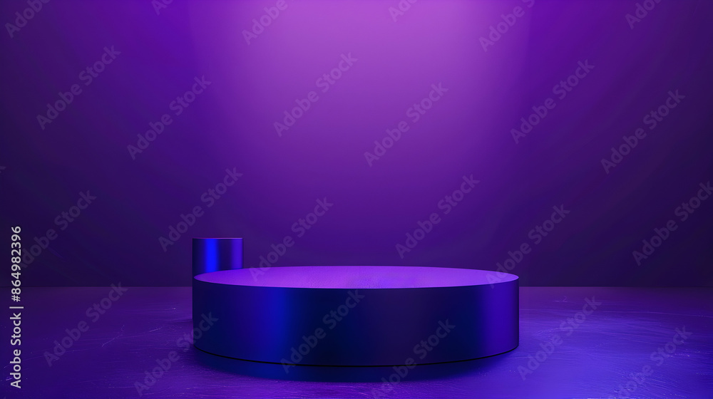 abstract 3d purple podium ideal for product display,branding background,generative ai abstract 3d purple podium ideal for product display,branding background,generative ai