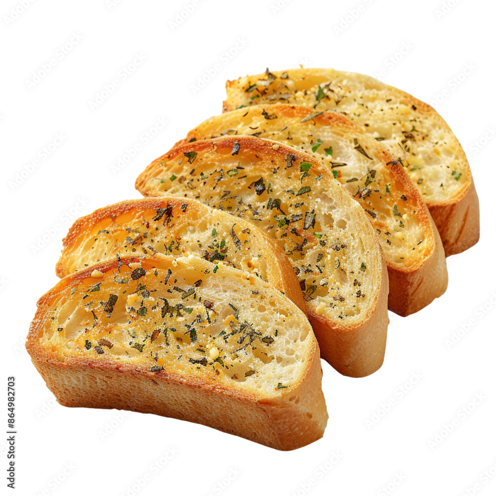 Garlic Bread with White Background for Cutout Garlic Bread with White Background for Cutout