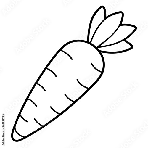 carrots outline coloring book page line art illustration digital drawing