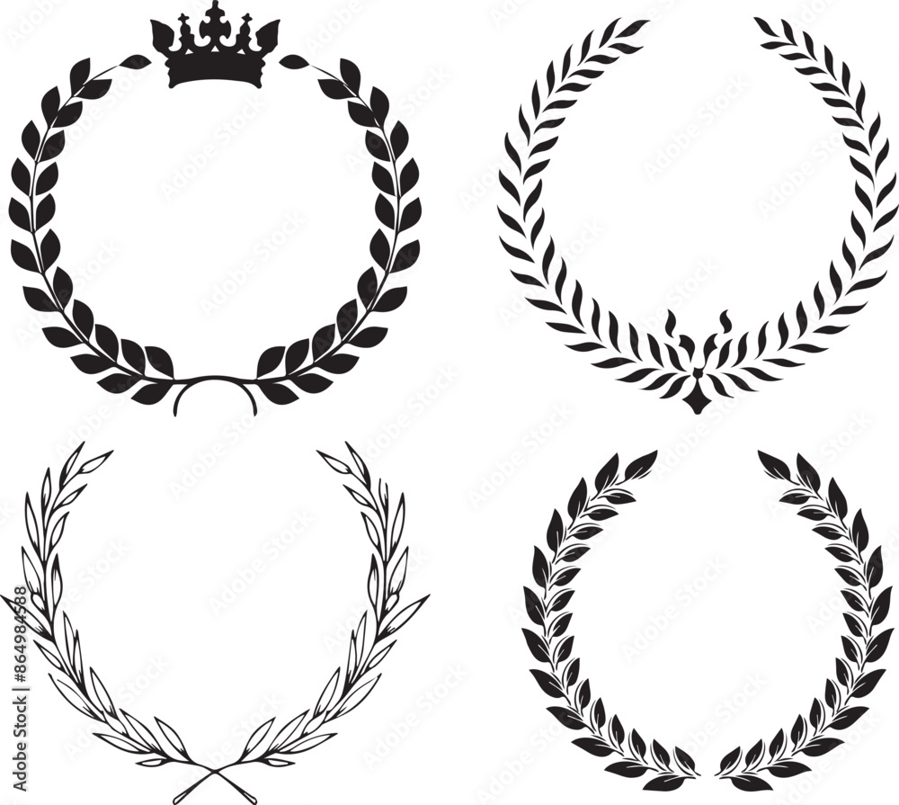 Laurel Wreath vector art graphic resources, vector Element image design Laurel Wreath vector art graphic resources, vector Element image design